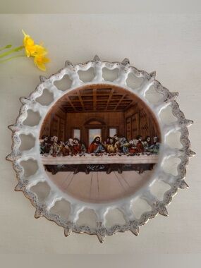 “The last Supper” Vintage Porcelain  Plate